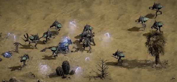 Barbarian fighting the terrifying scarabs of Act II